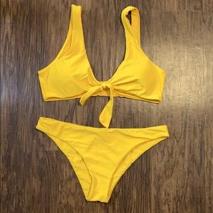 Bikini top and bottom yellow